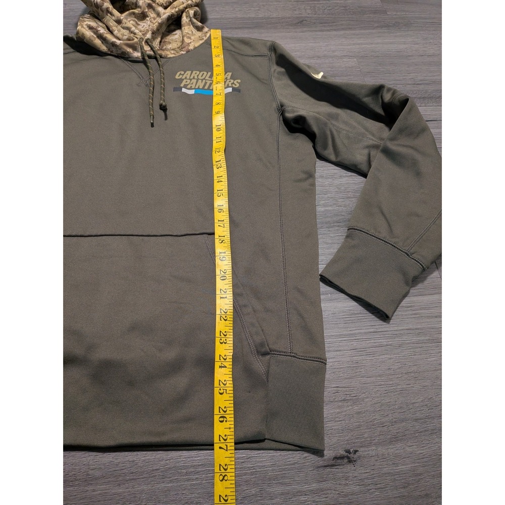 Nike Carolina Panthers Salute to Service Army Green Camo On‎ Field Hoodie Size M - Picture 8 of 11